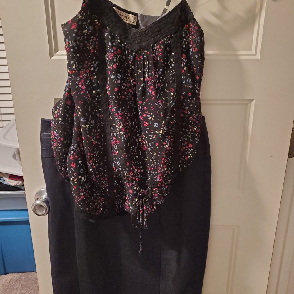New york and company denim skirt.
